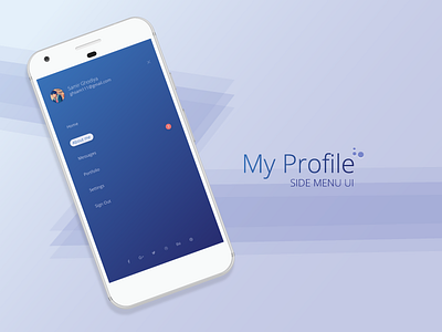 My Profile Menu android material design my profile ui