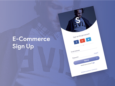 E-Commerce Signup DailyUI-001 signup
