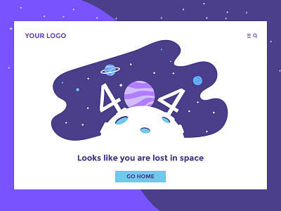 404 Challenge - UX/UI design Concept 404 concept design landing page latest new purple space ui website