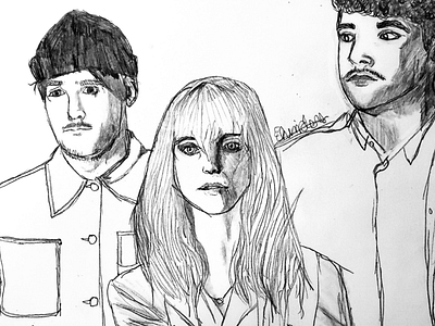 Aftermath band beautiful celebrity fanart monochrome paramore popular portrait