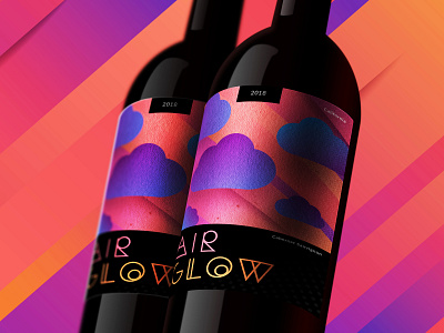 2018 Air Glow Wine air bottle color color palette glow packaging winery