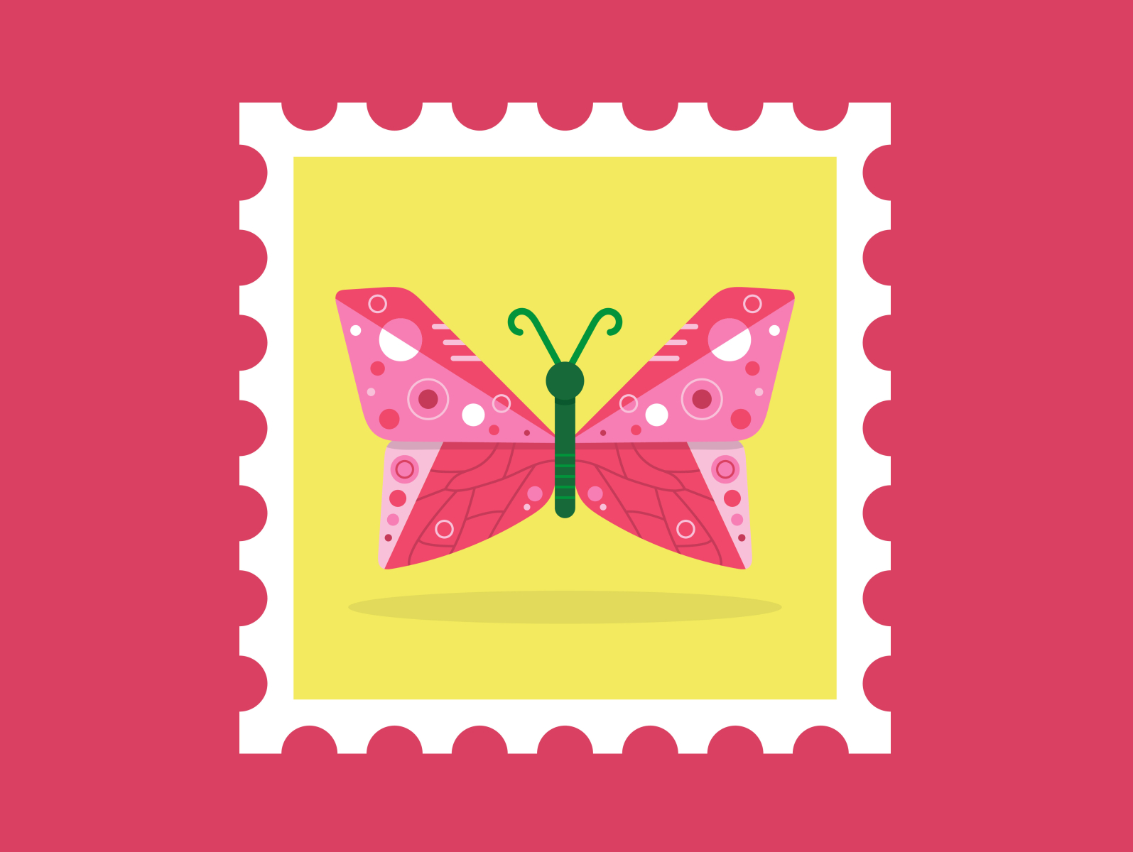 Butterfly Stamp by Matt Erickson on Dribbble