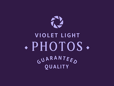 Violet Light branding hour logomark photography typography violet