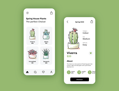 Plants App app design plants succulent uiuxdesign