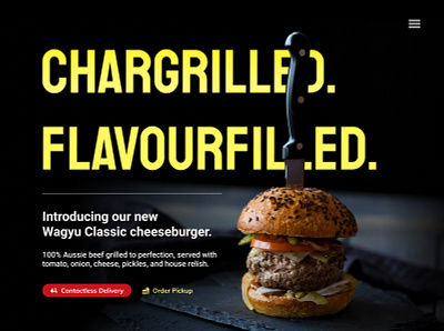 Burger / Fast Food Site burger burger king fast food junk food mcdonalds ui ux web design website