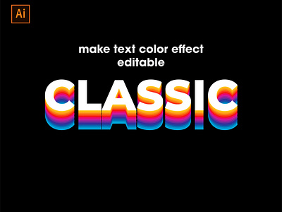 80s Gradient Color Text Effect Adobe Illustrator Tutorial