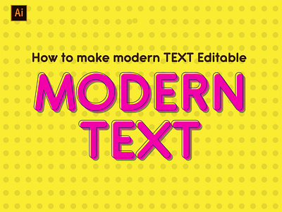 Modern Text Effect Adobe illustrator Tutorial adobe illustration adobe illustrator adobe illustrator tutorial calligraphy flatdesign illustration text effect