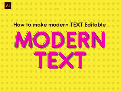 Modern Text Effect Adobe illustrator Tutorial