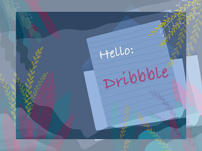 hello dribbble illustration logo simple vector web 手绘