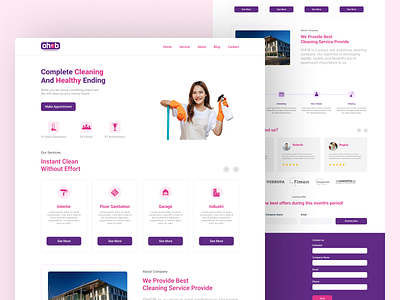 Landing Page Cleaning Service