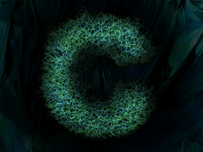 C #36daysoftype 36 days of type 36daysoftype ae after effect animation c4d cg cgi cinema4d fur hair