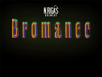 Bromance 2 ae after effect beer branding bromance chrome design gradient label liquid meta metal metamodern modern shine