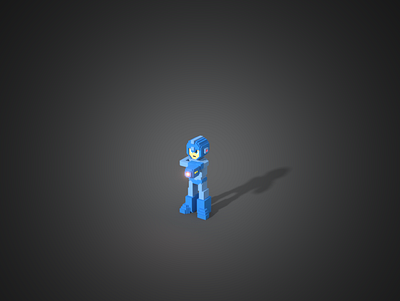 Megaman 3d magicavoxel voxel voxelart