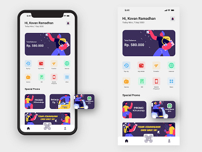 E-Wallet App app branding design icon illustration typography ui ux vector website