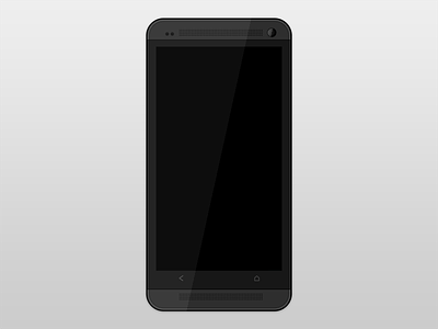 Htc One Template android black flat htc mobile phone template