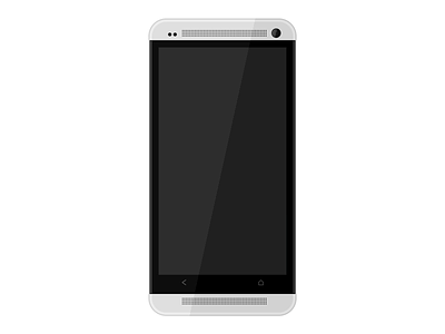 Htc One Template White android flat htc mobile phone template white