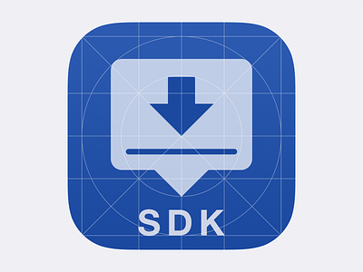 SDK Icon - Grid app blue grid icon ios sdk sign