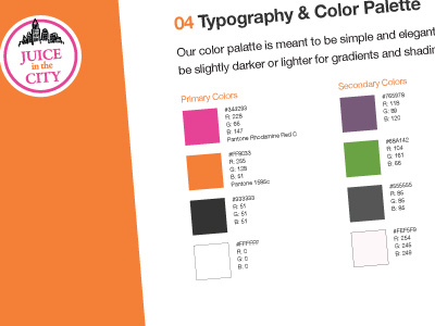 Style Guide Color Palette color color palette colors logo orange palette style guide