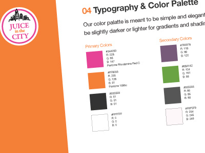 Style Guide Color Palette