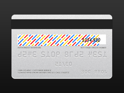 Credit Card Back by Jason Bolton - Dribbble