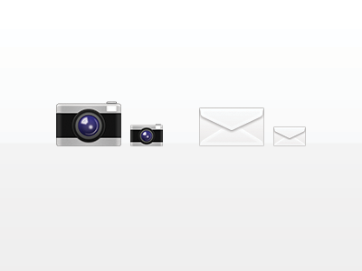 Icons camera envelope icons ipad iphone mail retina