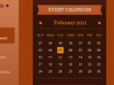Calendar on Equine site calendar date