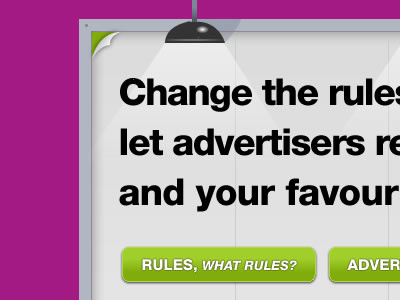 Billboard design on Mobile Advertising website
