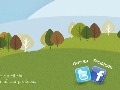 Footer Design footer natural trees