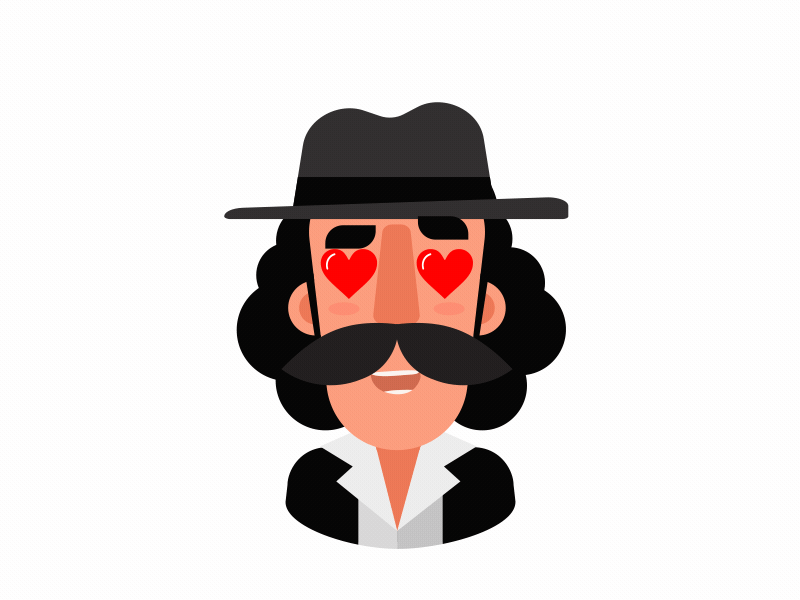 Dash heydar in love ❤️ character animation character design illustration sticker sticker design telegram telegram sticker vector