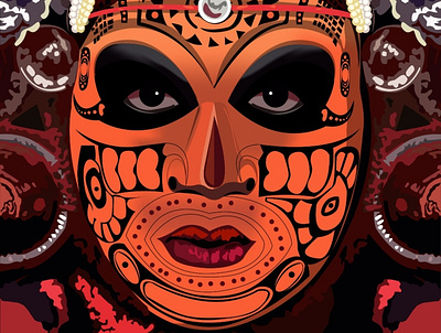 Theyyam graphic design illustrator