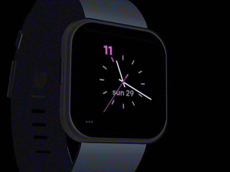 fitbit with analog clock