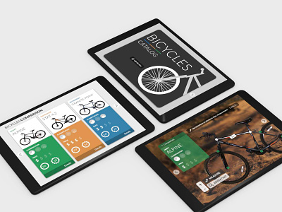 Interactive Catalog app bicycles interaction design ipad ipad app ui design visual design