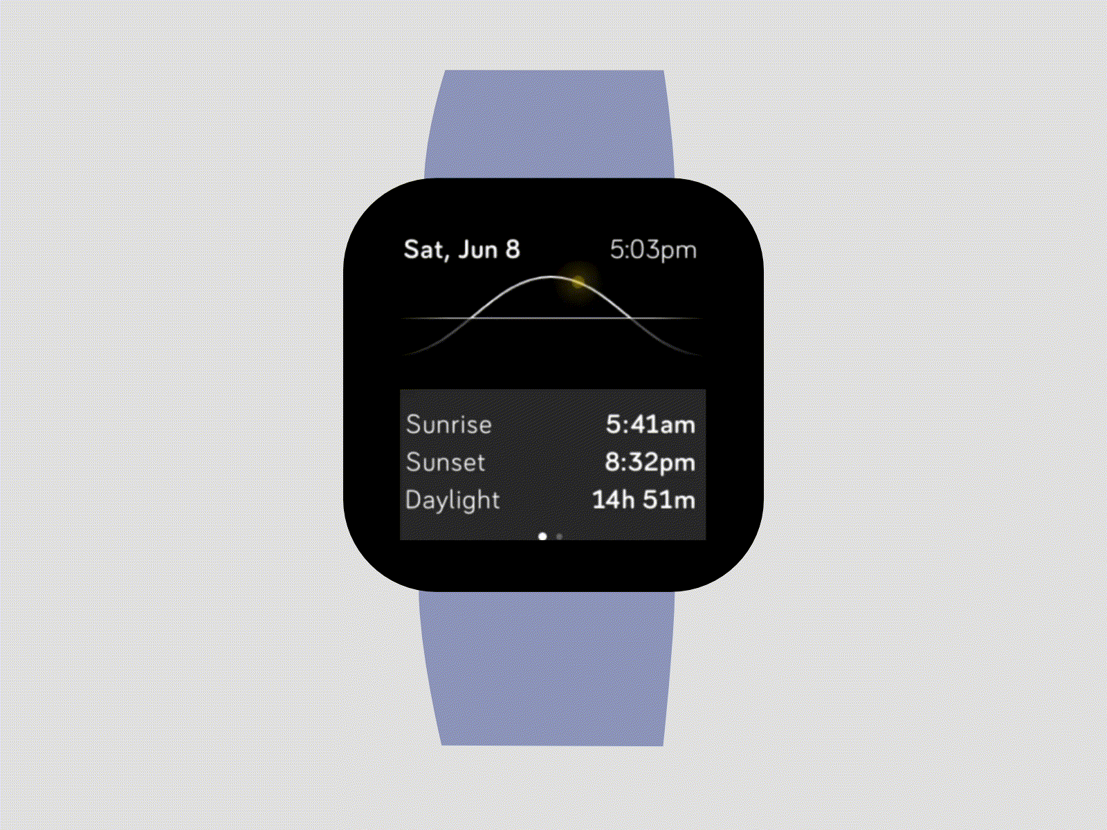Sunset smartwatch app for Fitbit Versa and Ionic
