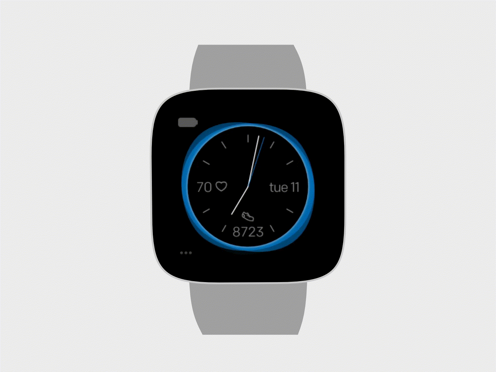 Aurora Analog clock face for Fitbit Versa animation animation clock clockface fitbit fitbit versa smartwatch visual design