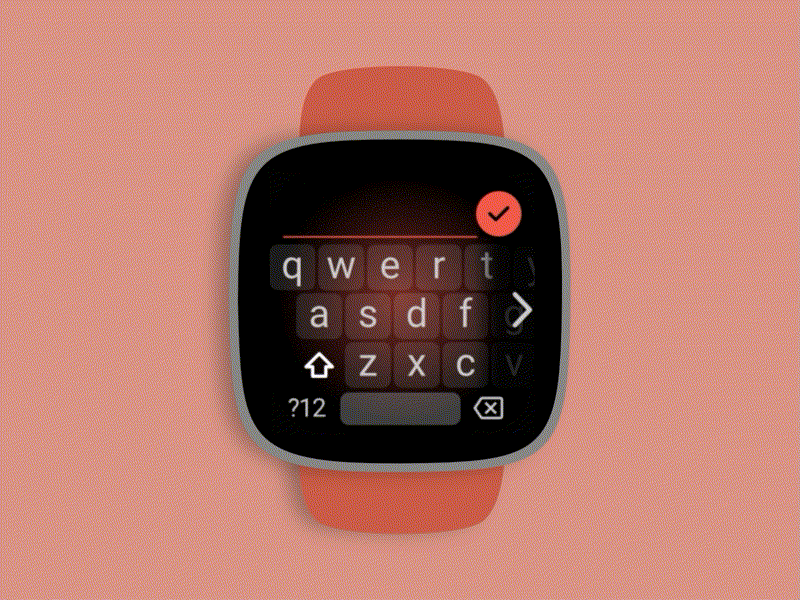 Keyboard for my Notes app for Fitbit smartwatches apple watch fitbit keyboard smartwatch ui design visual design wearables