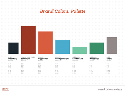 Defy Brand Guide: Colors brand guide colors defy media palette