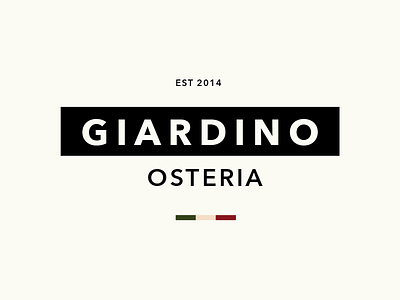 Giardino Osteria brand italian logo restaurant