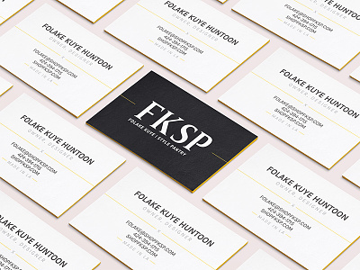 FKSP Business Cards business cards fashion fksp gold foil mockup