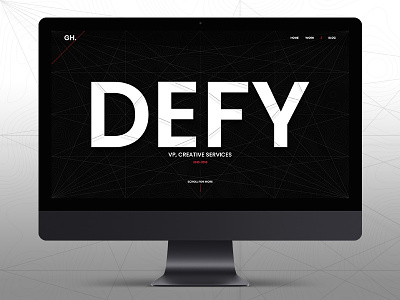 GH - Case Study Headers dark geometric lines portfolio simple typography website