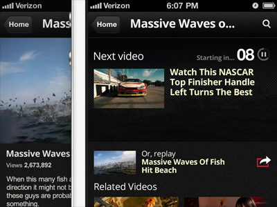 Video Content Detail Page app application cdp content detail ios mobile