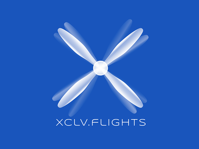 Xclv.Flights branding identity logo xclv