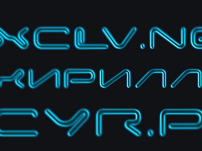Xclv.Neon Pro Cyrillic Font