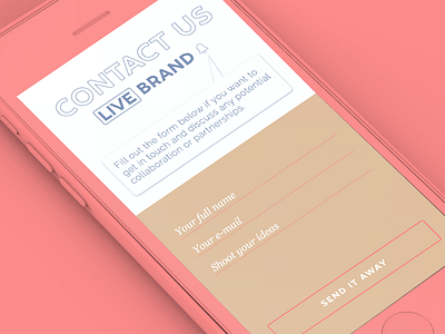 Contact us screen app contact form ios ui ux