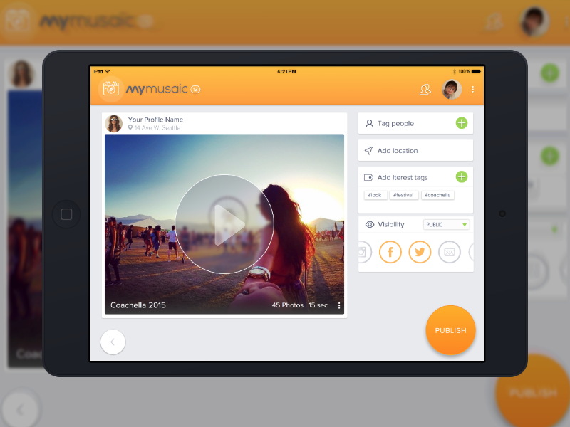 Mymusaic iPad version WIP app ipad mymusaic