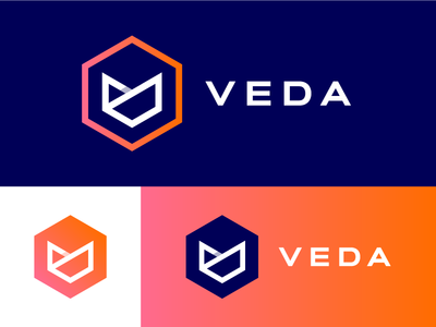 Veda Protected Blockchain asset blockchain branding crypto logo minimalistic