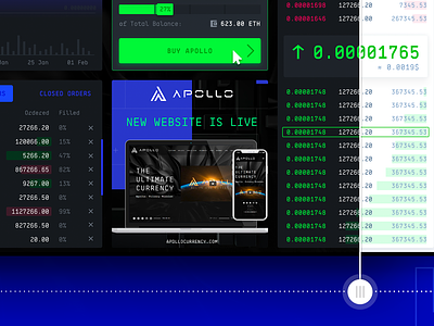 Apollo DEX Sneak Peek blockchain branding crypto cryptoexchange dasboard exchange invisionstudio
