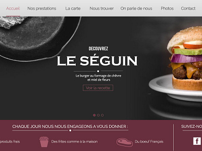 Le camion gourmand Burger burger design graphic site web webdesign website