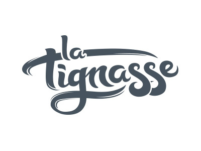 Logo La Tignasse hand la tignasse lettering logo logotype nantes tignasse typography