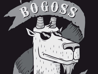 Logo Bogoss Angels 2015 biker chopper goat illustration logo logotype moto motor nantes ride tignasse