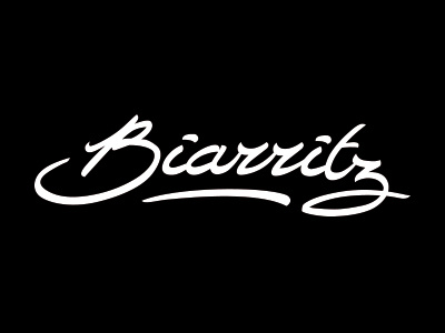 Typographie Biarritz brush draw hand letter lettering nantes pen tignasse typo typographie typography